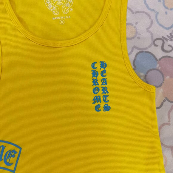 Chrome Hearts Yellow Lettering Sleeveless Tank Top - Picture 3 of 8